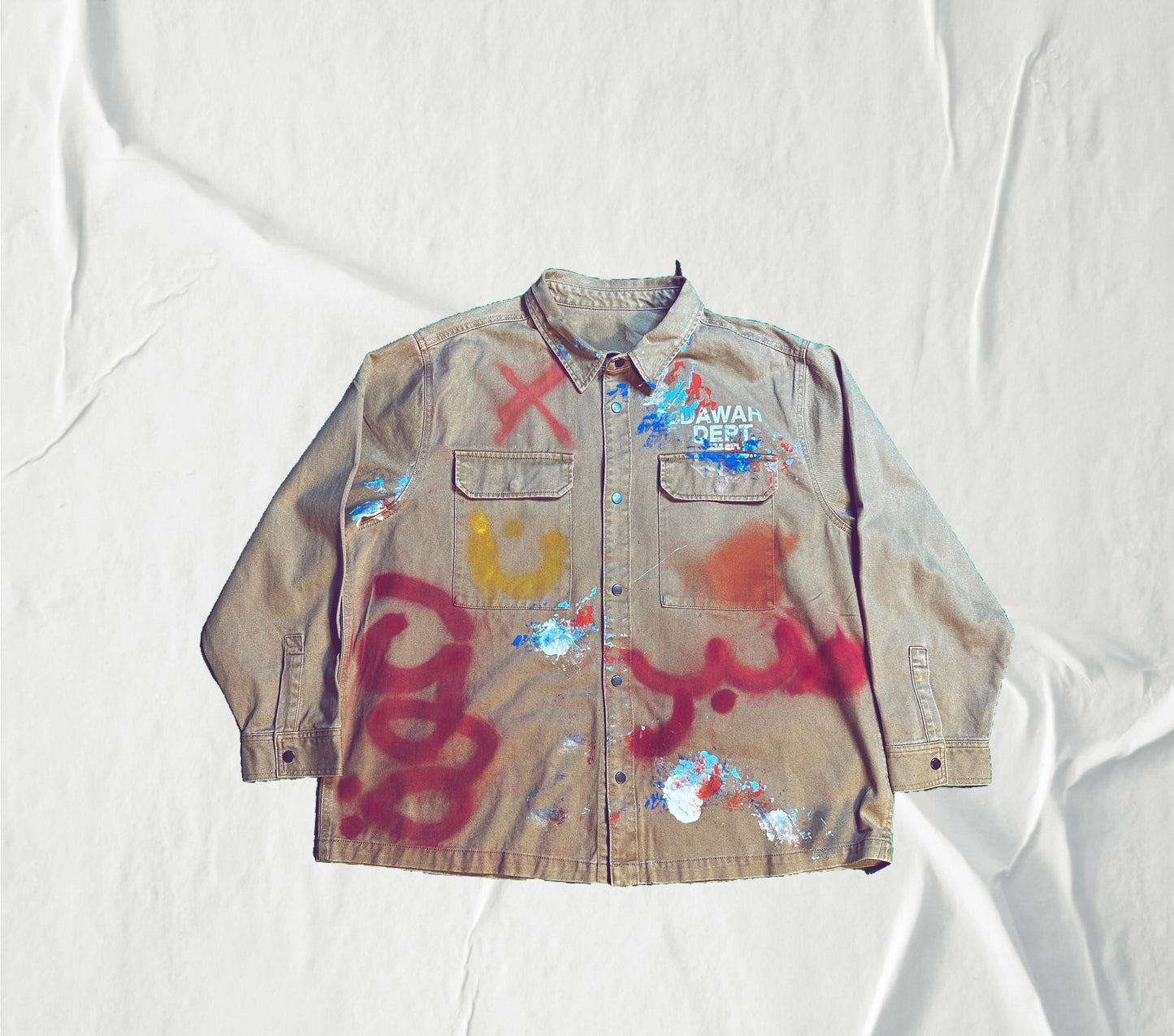 Heavyweight Denim Shirt/Jacket Dawah Dept (Tan)