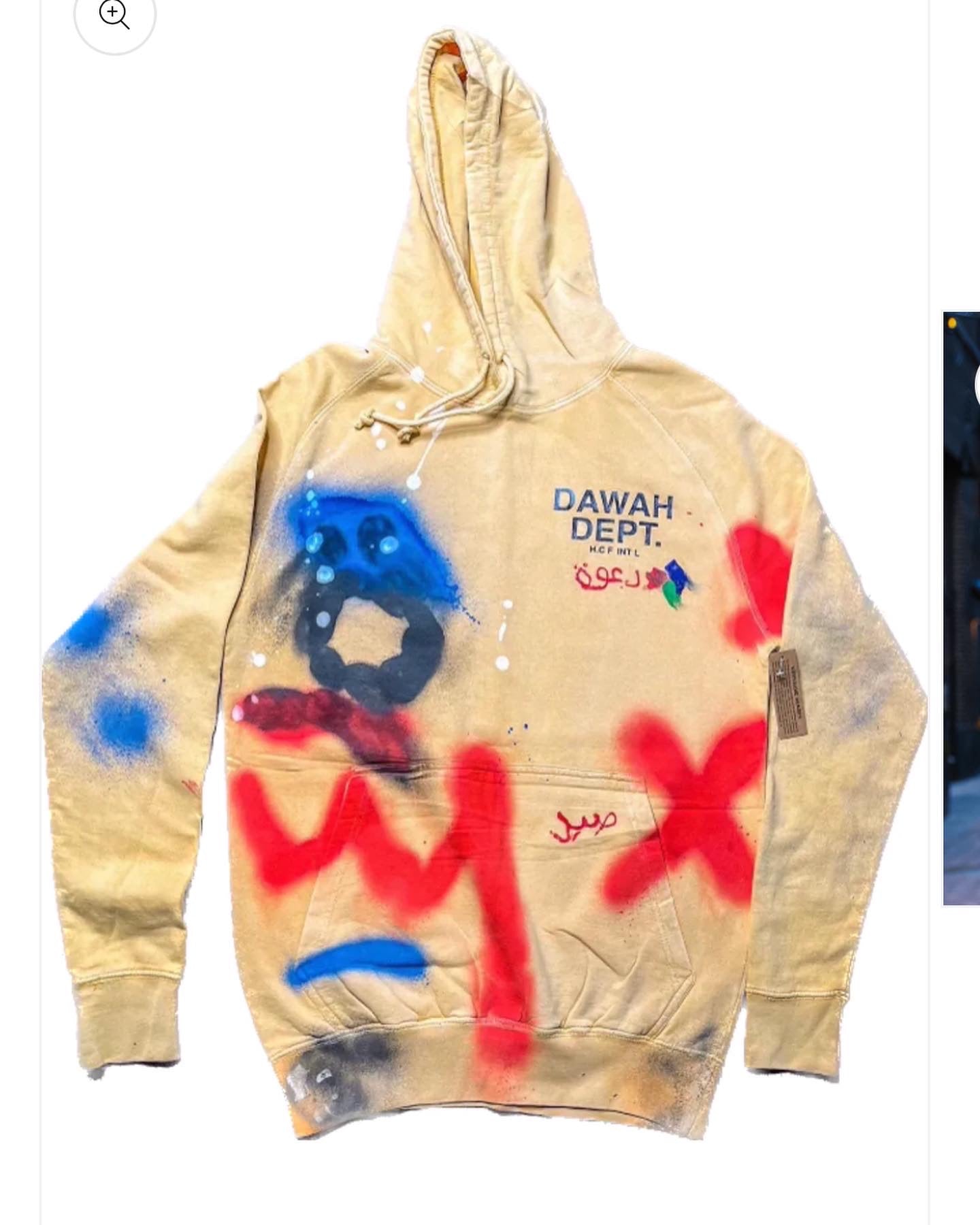 Dawah Dept. Special Edition Hand Painted Hoodie - VINTAGE MUSTARD