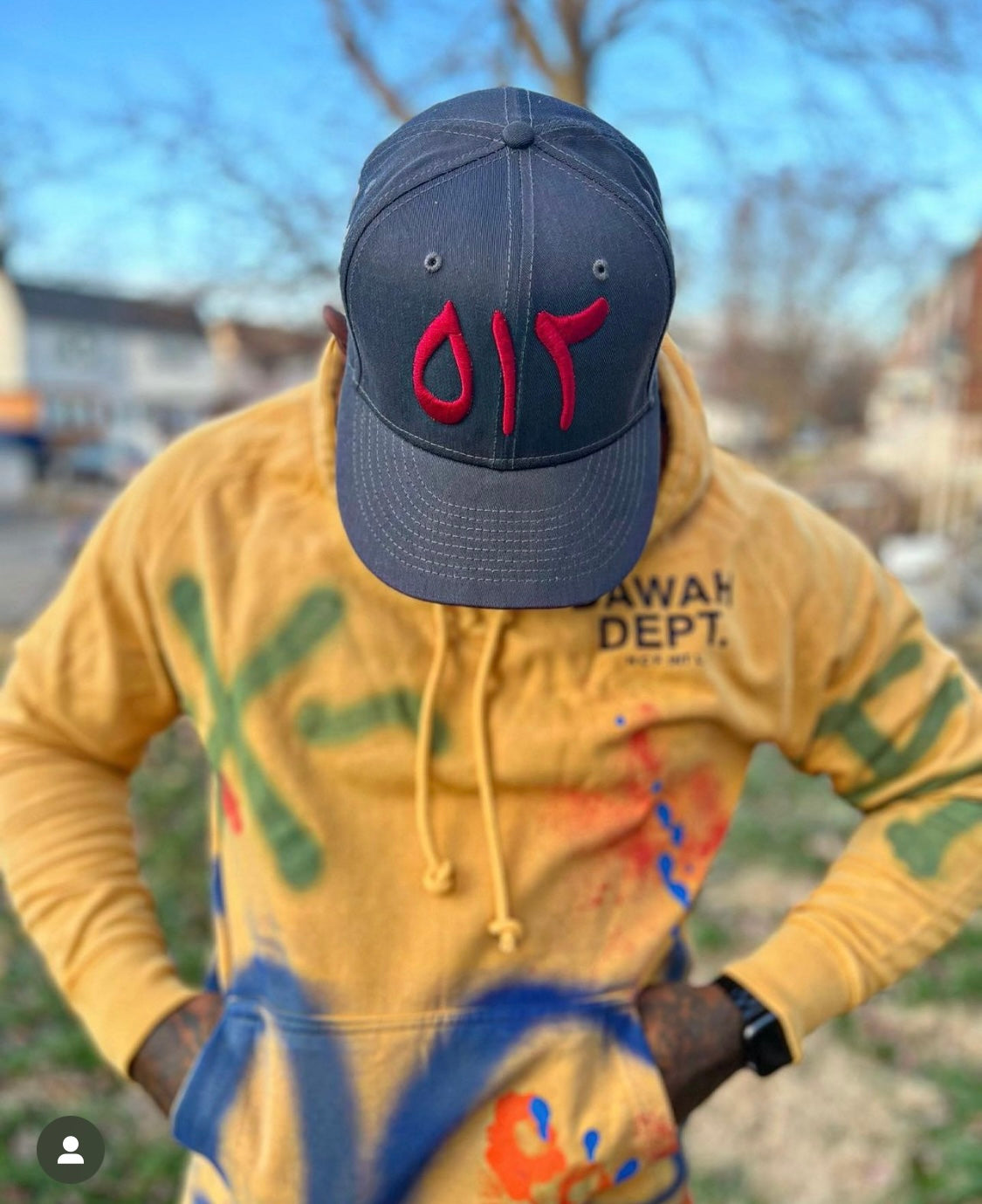 Dawah Dept. Special Edition Hand Painted Hoodie - VINTAGE MUSTARD