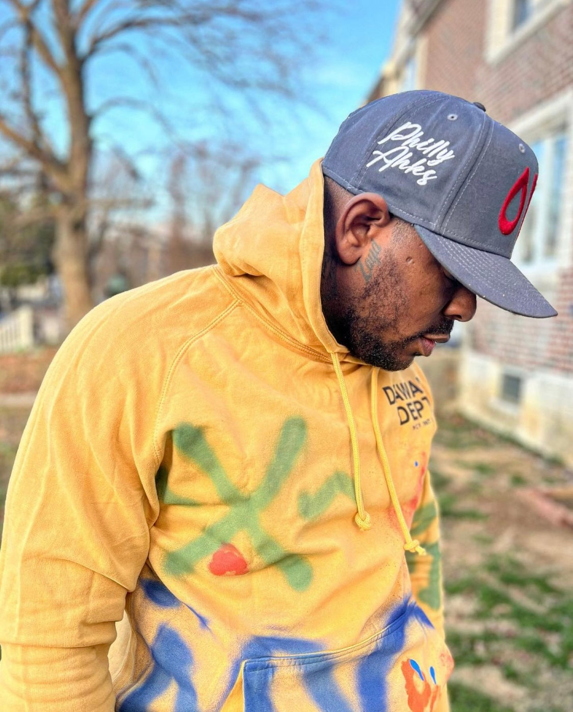 Dawah Dept. Special Edition Hand Painted Hoodie - VINTAGE MUSTARD