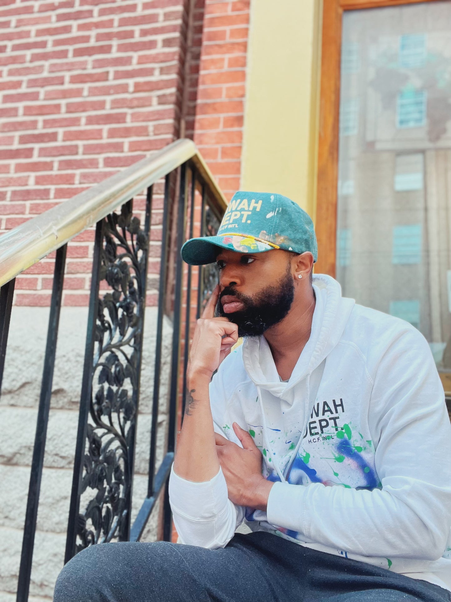Dawah Dept. Special Edition Hand Painted Hoodie - Vintage White
