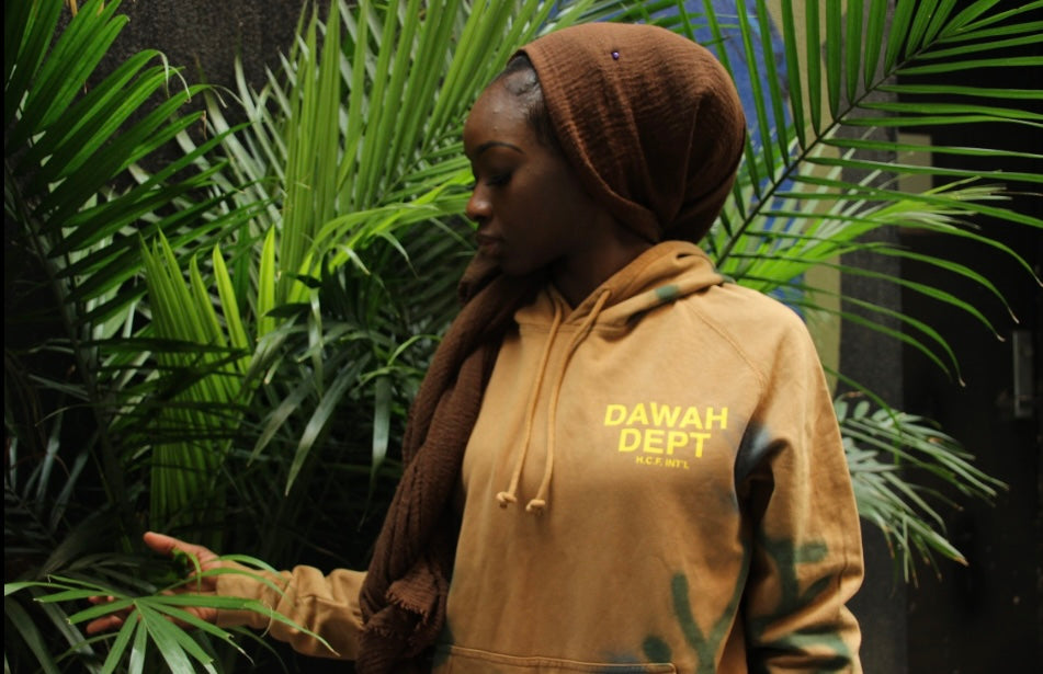 Dawah Dept. Special Edition Hand Painted Hoodie - VINTAGE CAMEL