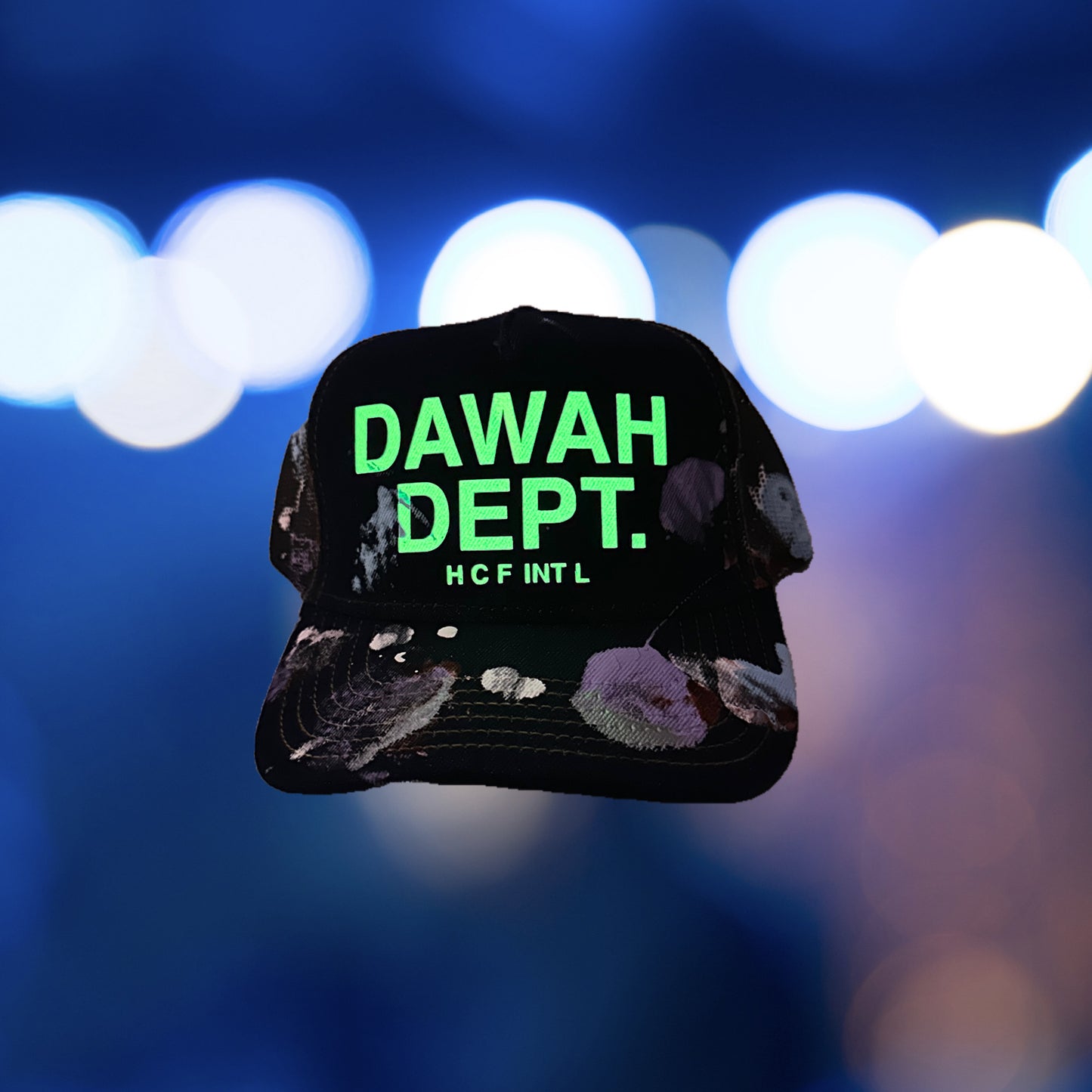 Hand Painted Trucker (Glow in the dark)(Denim)