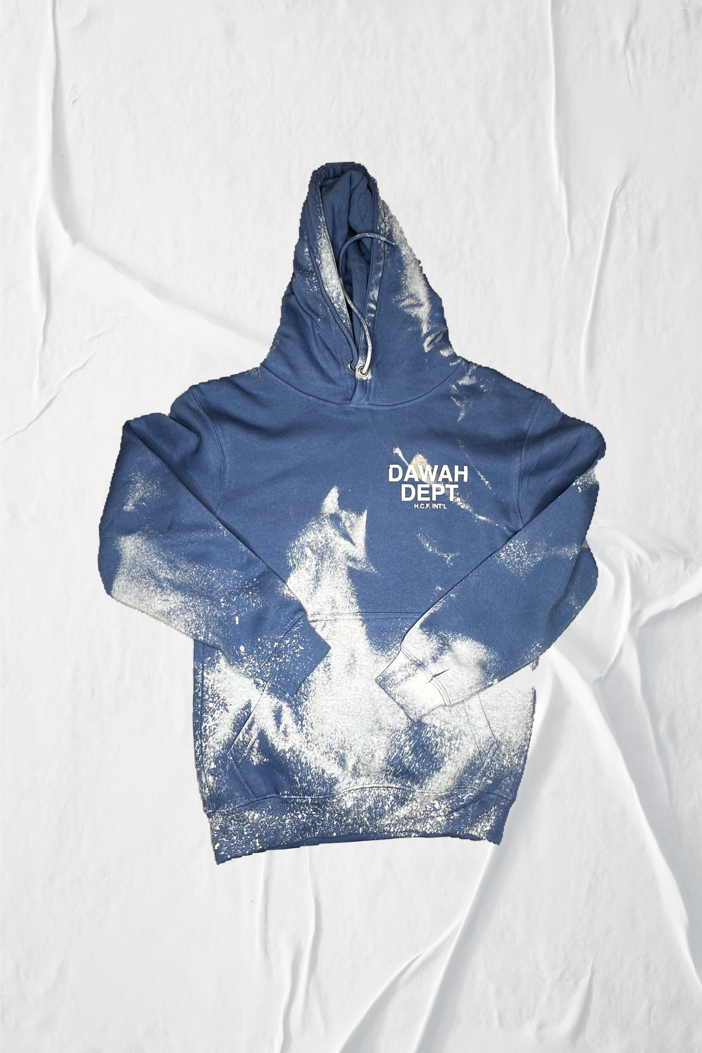 Acid Washed Hoodie -Pebble Blue - DAWAH DEPT.