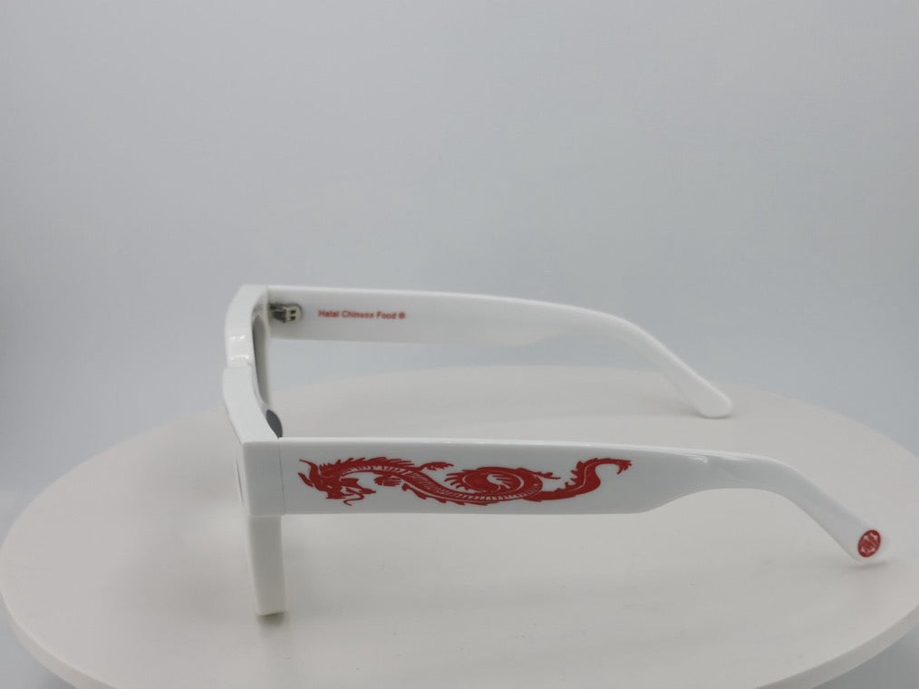 HCF Eyewear /نظارات / 眼镜 (Red Dragons) White/Red