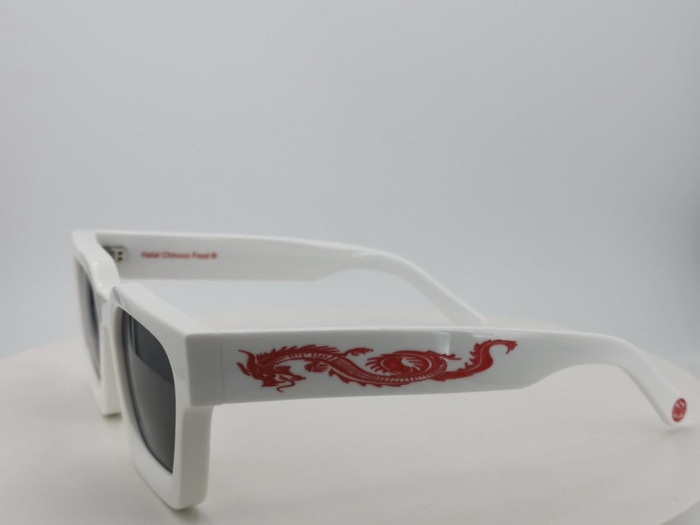 HCF Eyewear /نظارات / 眼镜 (Red Dragons) White/Red