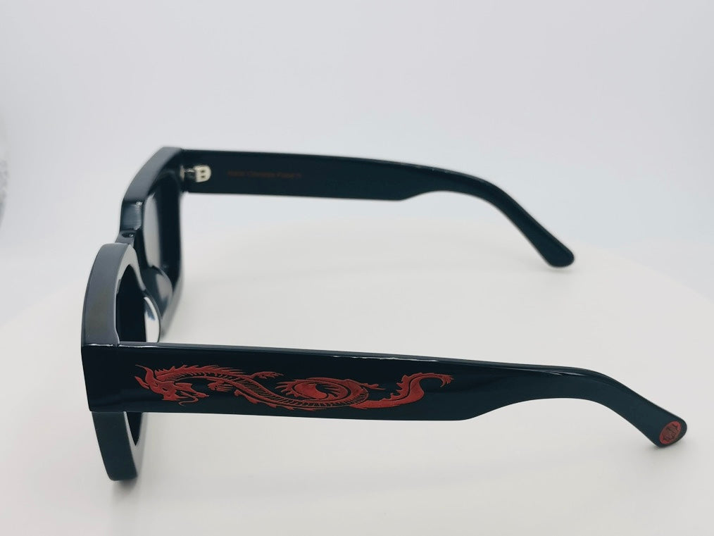 HCF Eyewear /نظارات / 眼镜 (Red Dragons) Black/Red