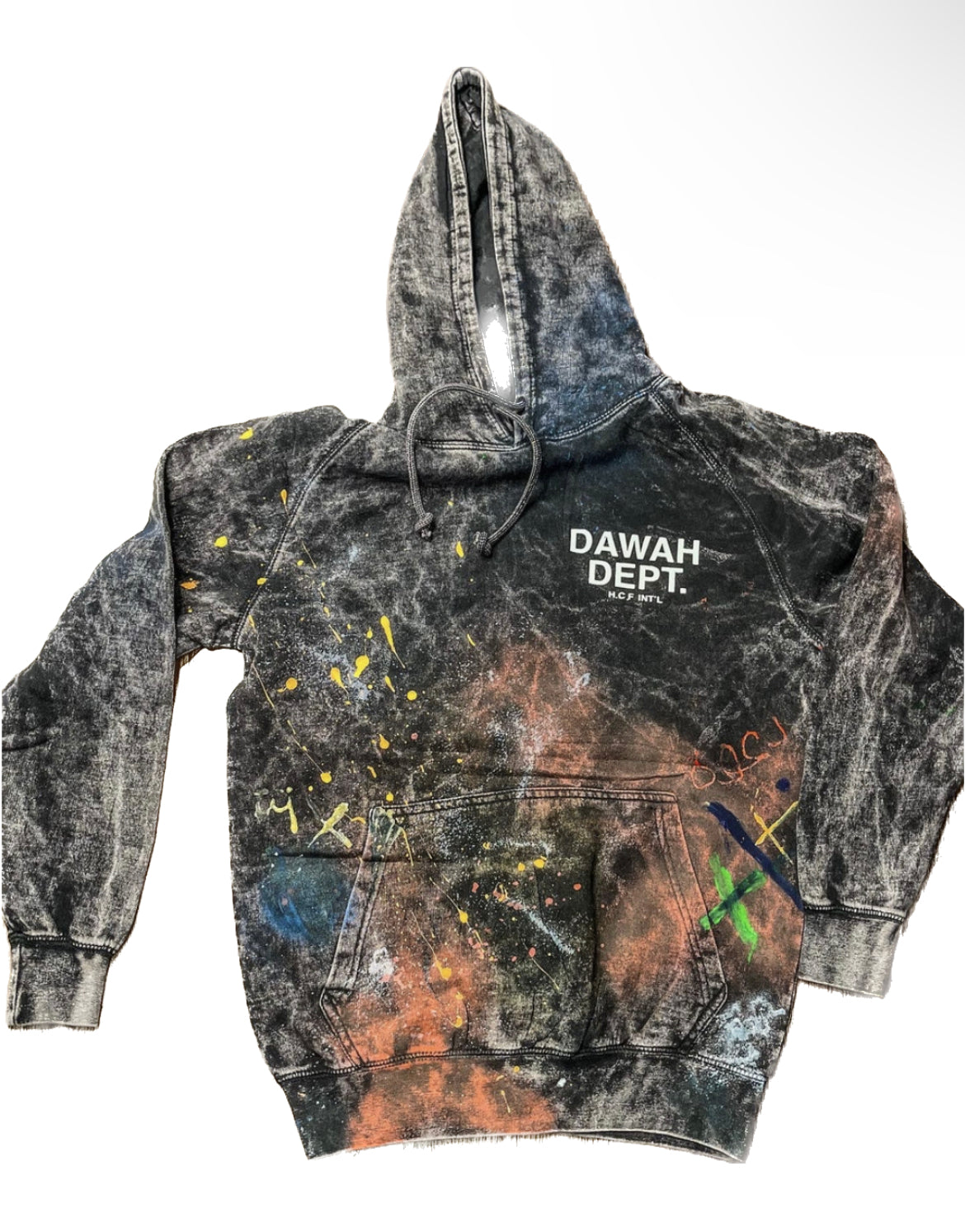 Dawah Dept. Special Edition Hand Painted Hoodie - CLOUD BLACK