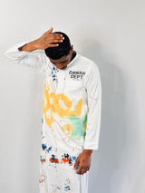 Dawah Dept. Special Edition Hand Painted Thobe - White