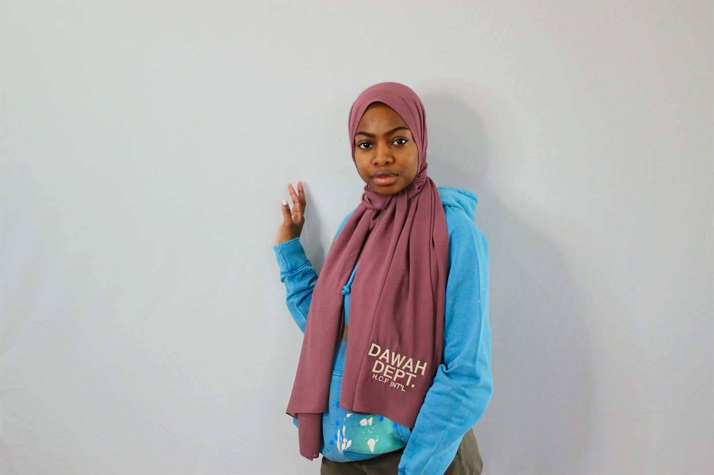 Dawah Dept Hijab - Dark Mauve - Chiffon Hijab