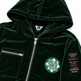 HCF VELOUR MIHRAB 3/4 THOBE  - FOREST GREEN