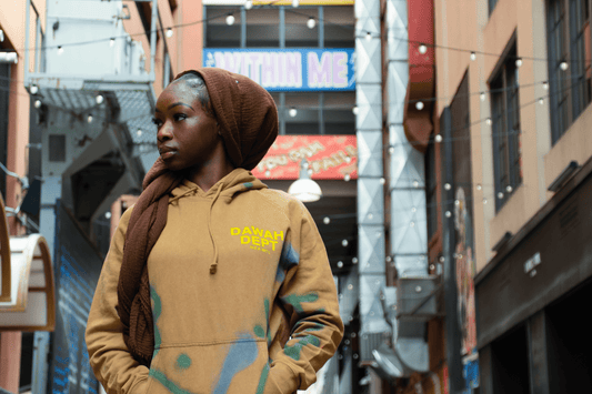 Dawah Dept. Special Edition Hand Painted Hoodie - VINTAGE CAMEL